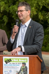 Matt Meyer speaking at a podium